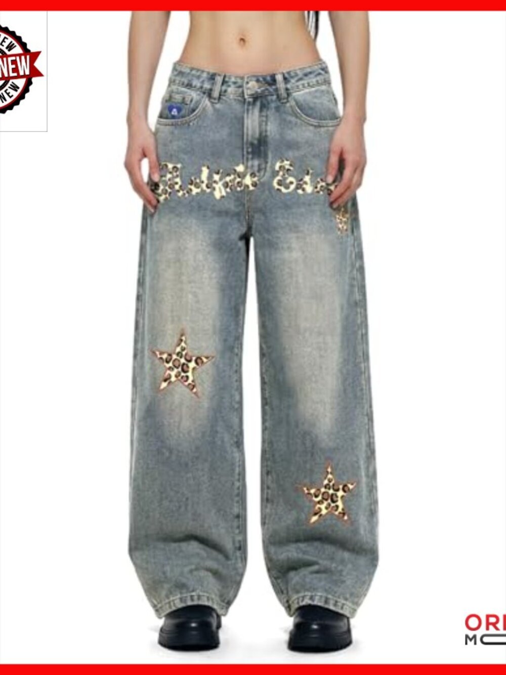 Baggy Barrel Jeans Wide Leg Denim Pants Y2K Streetwear Casual - Picture 2 of 6